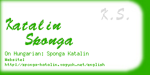 katalin sponga business card